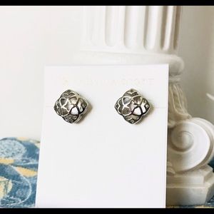 Kendra Scott Tima Studs Earrings Silver Tone